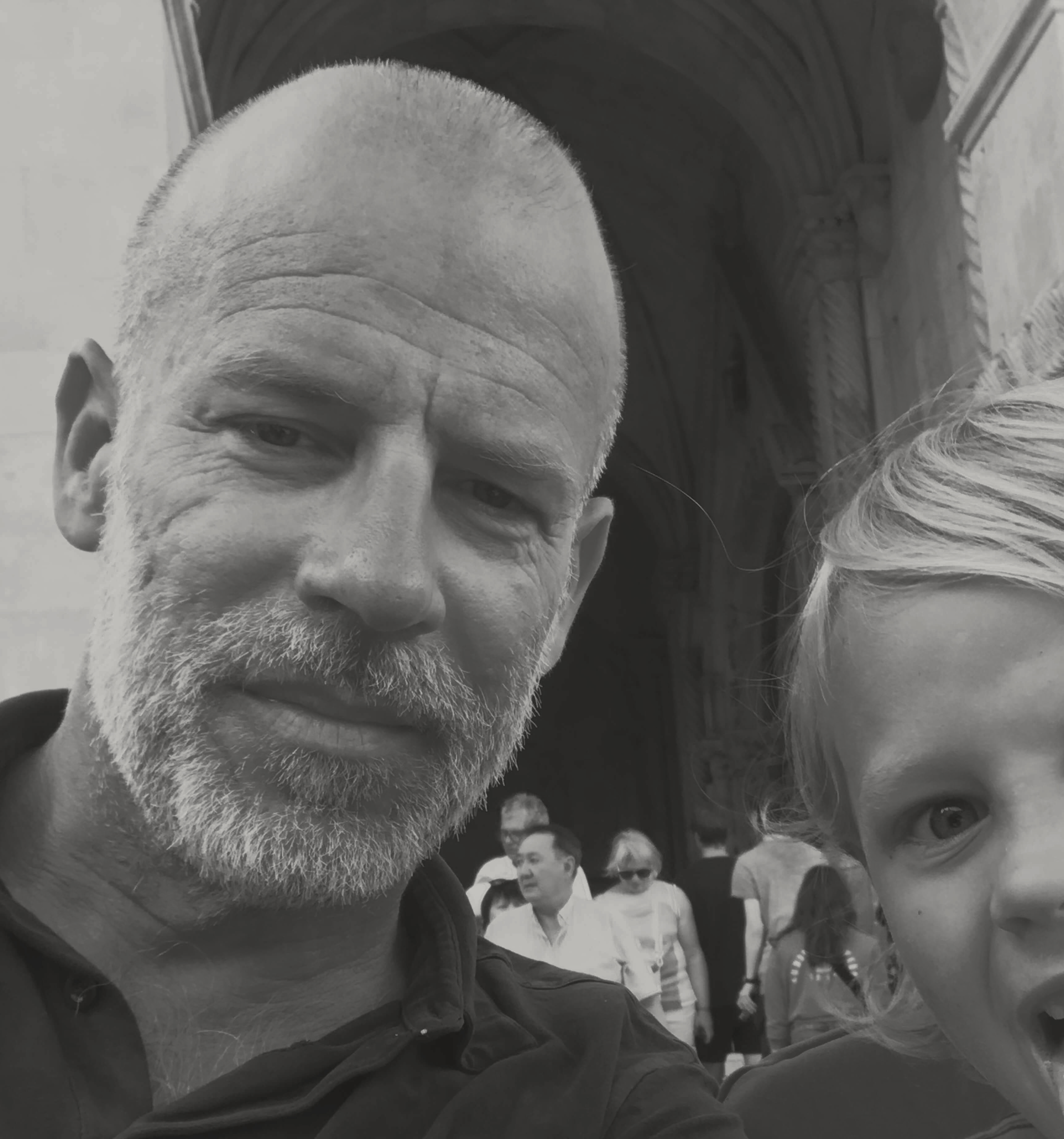 Markus Norsted with his son