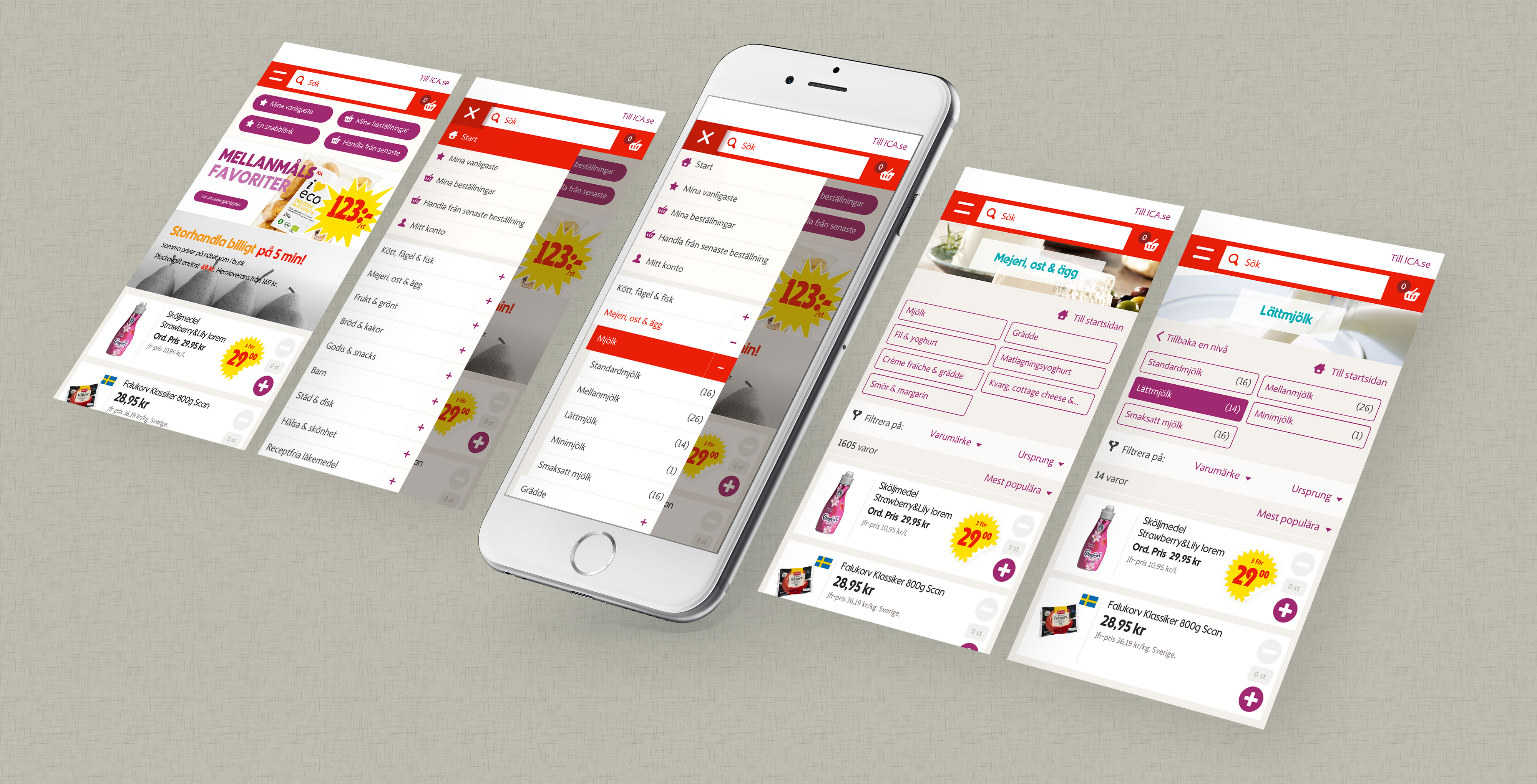 ICA — mobile screens